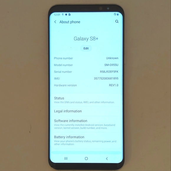 Galaxy S8+ Samsung  SM-G955U - 64GB  Smartphone TracFone - Picture 5 of 6